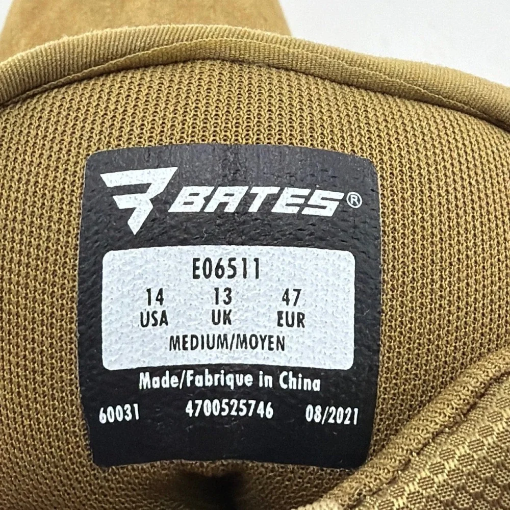 Bates‎ Tactical Boots Mens 14 Brown NIB Side Zip Suede E06511 Military Outdoor